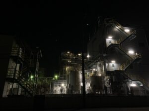 千鳥橋から見える川崎市の工場夜景 