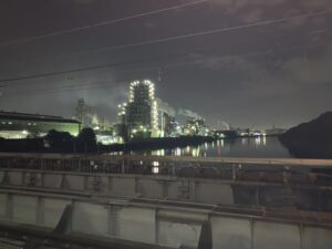扇橋から見える川崎市の工場夜景